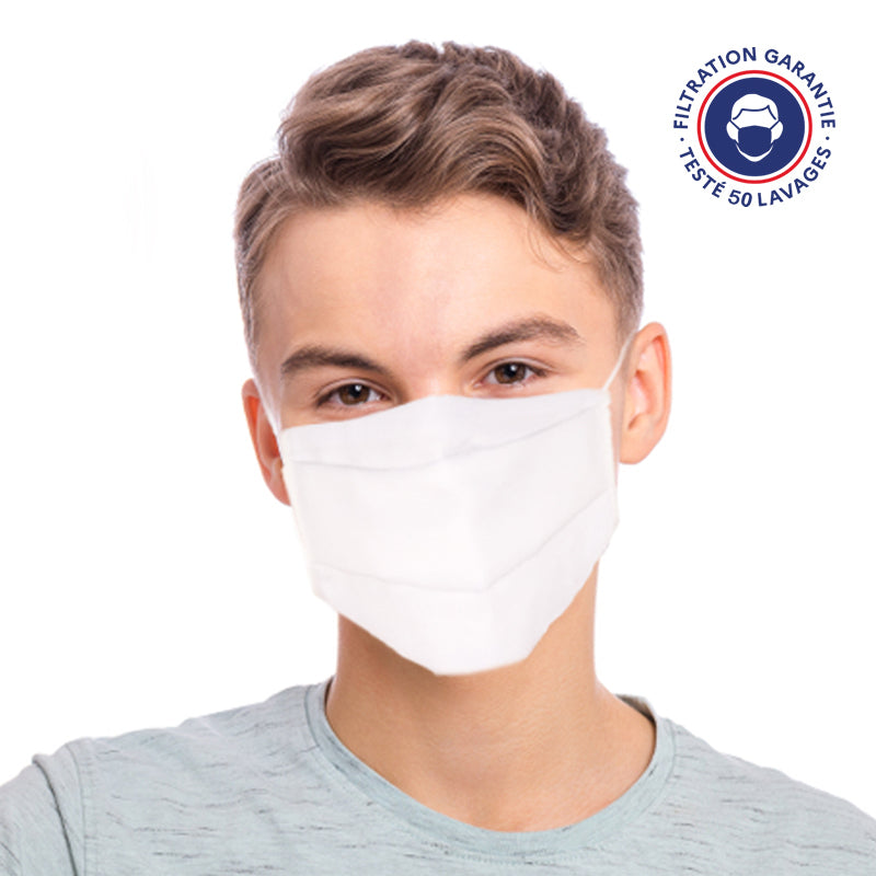 masque grand public ado blanc 50 lavages catégorie 1