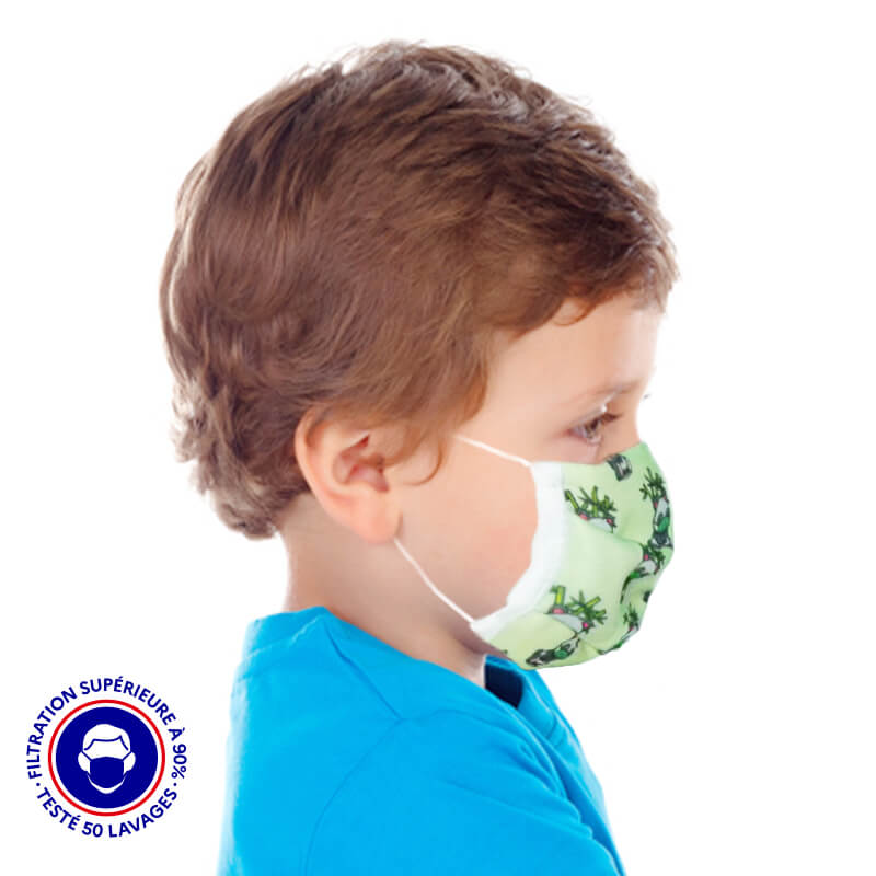 masque enfant UNS1 filtration 93% tissu lavable 50 fois Panda lemasquegrandpublic.fr