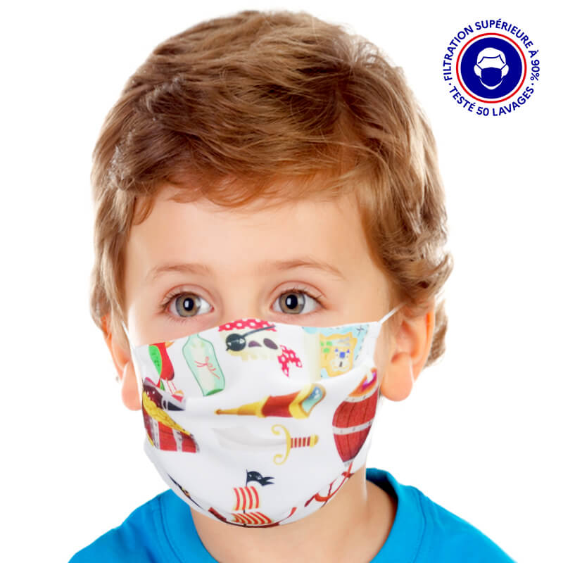 Masque Enfant lavable 50 fois UNS1 Pirate